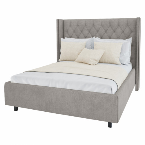 кровать wing-2 90х200 лён серый р в Нижневартовске