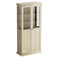 шкаф-витрина двухдверный дуб сонома бежевый в Нижневартовске