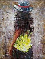 картина маслом брюнетка в шляпе в Нижневартовске