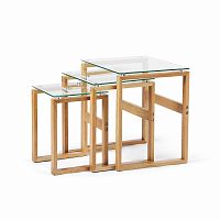 набор кофейных столов matrix прозрачный, светло-коричневый в Нижневартовске