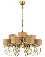 подвесная люстра crystal lux fontain sp8+4 коричневая в Нижневартовске