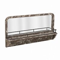 зеркало с полкой и крючками прямоугольное горизонтальное бежевое в Нижневартовске