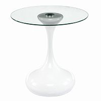 стол стеклянный журнальный lugo белый в Нижневартовске