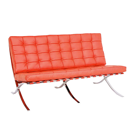 диван barcelona двухместный прямой оранжевый в Нижневартовске