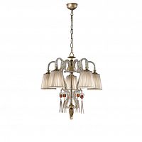 люстра 7077/5_v2424 от mm lampadari золото/бежевая в Нижневартовске