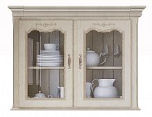 двухдверный навесной шкаф со стеклом поместье с узором в Нижневартовске