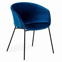 кресло zadine бархат синий от la forma (ex julia grup) в Нижневартовске
