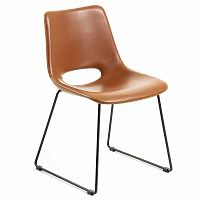 cтул металлический ziggy черный pu коричневый cc0826u10 от la forma (ex julia grup) в Нижневартовске