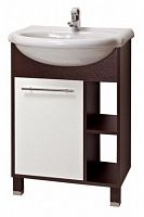 тумба для ванной комнаты с раковиной акваль карина 60 с распашной дверцей (ек.01.60.00.l), умывальник люкс-верона т-л 61 в Нижневартовске