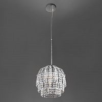 подвесной светильник eurosvet oliver 10091/1 хром/прозрачный хрусталь strotskis в Нижневартовске