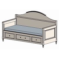 кровать-кушетка 90х190 серая будуар в Нижневартовске