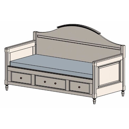 кровать-кушетка 90х190 серая будуар в Нижневартовске