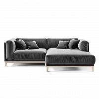 диван case угловой темно-серый на светлых ножках в Нижневартовске