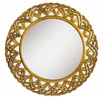 зеркало большое круглое золотое в резной раме диаметр 90 см vintage в Нижневартовске