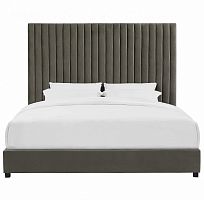 кровать двуспальная 180х200 см жемчужно-серая mora в Нижневартовске