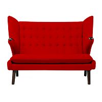 диван papa bear прямой красный в Нижневартовске