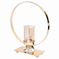 подсвечник золотой металлический со стеклом, 36 см в Нижневартовске