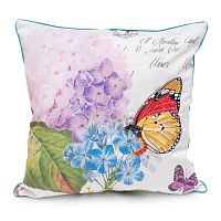 декоративная подушка фиолетовая гортензия botanical style в Нижневартовске