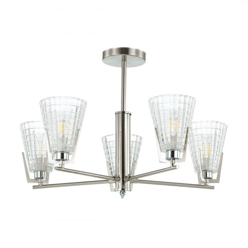 потолочная люстра lumion janna 4409/5c матовый никель, белая в Нижневартовске