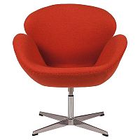 кресло swan chair красное в Нижневартовске