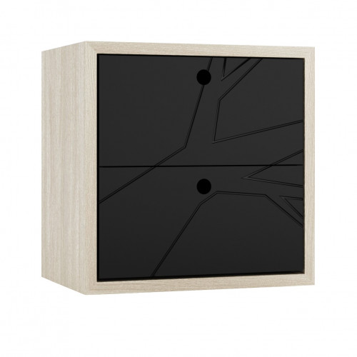 прикроватная тумба лория дуб и черный в Нижневартовске