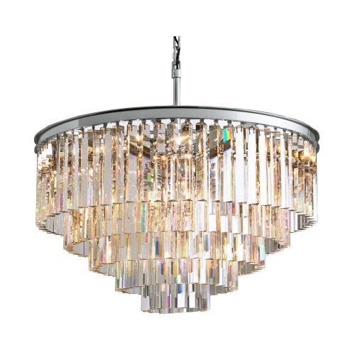 люстра odeon 5 rings chrome серая, прозрачное стекло в Нижневартовске