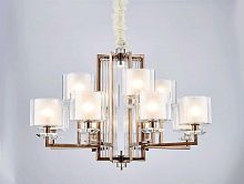 подвесная люстра newport 4408+4/c black nickel белая в Нижневартовске