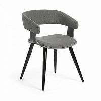стул-кресло с мягким сидением темно-серый с черными ножками heiman от la forma в Нижневартовске