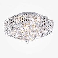 потолочная люстра eurosvet шарм 16017/6 белый с серебром strotskis в Нижневартовске