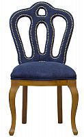стул темно-синий велюр, дерево 49,5х55х94 в Нижневартовске