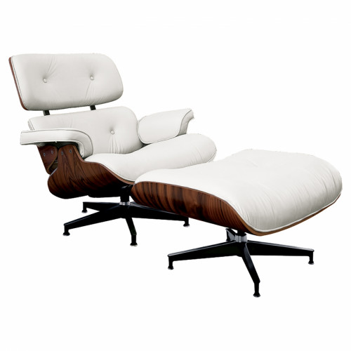 кресло lounge chair & ottoman белое в Нижневартовске
