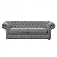 диван честерфилд трехместный прямой серый в Нижневартовске