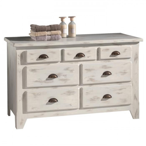 комод 43 solea белый с эффектом искусственного старения в Нижневартовске