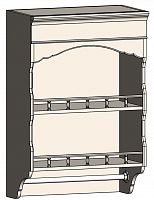 шкаф с полками и фигурным основанием навесной марсель молочно-белый в Нижневартовске