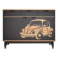 комод с машиной travel серый в Нижневартовске