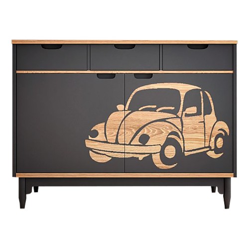 комод с машиной travel серый в Нижневартовске