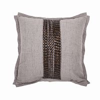 декоративная подушка handwork exclusive квадратная светло-серая в Нижневартовске