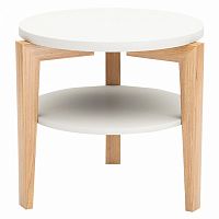 журнальный столик aster low белый с полкой в Нижневартовске