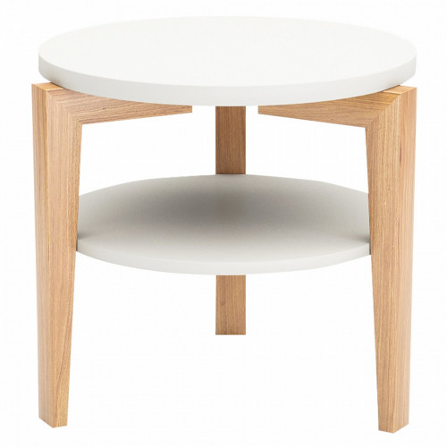 журнальный столик aster low белый с полкой в Нижневартовске