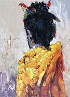 картина маслом гейша в желтом в Нижневартовске