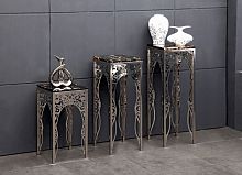 подставки под цветы комплект vento тёмно-серые в Нижневартовске