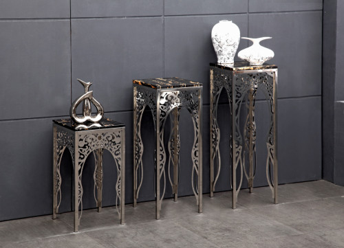 подставки под цветы комплект vento тёмно-серые в Нижневартовске