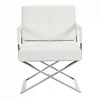 кресло aster x chair кожа белое в Нижневартовске