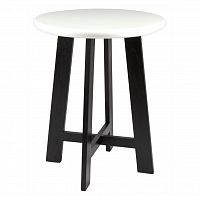 стол журнальный lunar 80*95 белый, черный в Нижневартовске