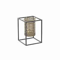 подсвечник металлический резной черный с золотом peggy, 20 см в Нижневартовске