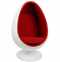 кресло ovalia egg style chair красное в Нижневартовске
