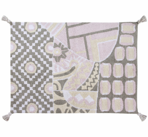 ковер indian bag серый-розовый в Нижневартовске
