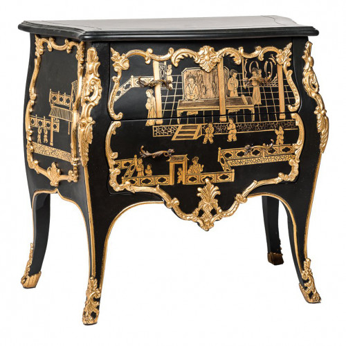 комод qick черный с золотом в Нижневартовске