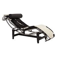 шезлонг chaise longue lc4 черно-белый в Нижневартовске