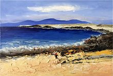 картина маслом люди на пляже в Нижневартовске